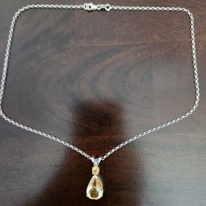 CITRINE 925 STERLING SILVER NECKLACE